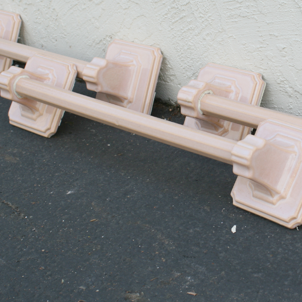 3 Art Deco Ceramic Towel Rails Relics Salvage