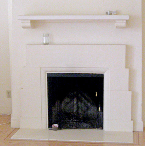 Fireplace Mantel and Shelf (cement panels)
